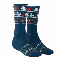 The Caribou Lous - Christmas Deer Heel Hammock™ Crew Socks