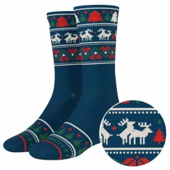 The Caribou Lous - Christmas Deer Heel Hammock™ Crew Socks