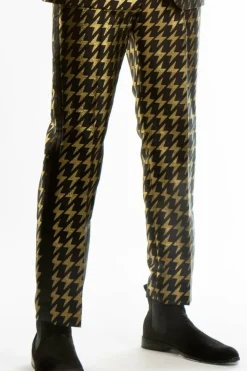 The Caviar and Cocktails - Gold Jacquard Black Label Suit Pants