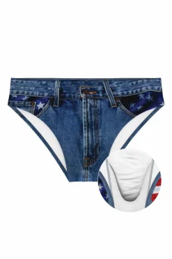 The Chattahoochee Daddy - USA Denim Print Ball Hammock® Pouch Swim Briefs
