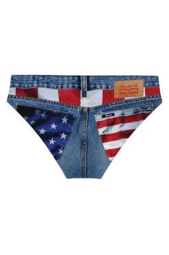 The Chattahoochee Daddy - USA Denim Print Ball Hammock® Pouch Swim Briefs