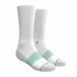 The Cloud 9 - White Stay Weird Heel Hammock™ Crew Socks