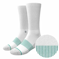 The Cloud 9 - White Stay Weird Heel Hammock™ Crew Socks
