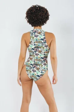 The Come Monday - Shinesty x Margaritaville® Zip Up One Piece Swimsuit