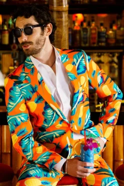 The Cruise Ship Casanova - Orange Hawaiian Suit