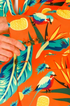 The Cruise Ship Casanova - Orange Hawaiian Suit