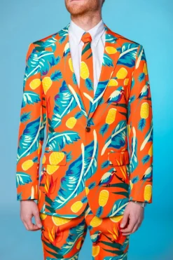The Cruise Ship Casanova - Orange Hawaiian Suit