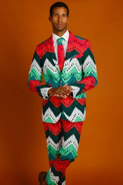 The Dapper Doily - Quilted Print Christmas Suit