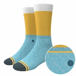 The Daybreak - Mustard and Blue Heel Hammock™ Crew Socks