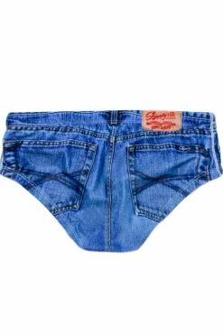 The Daytona Dong Sarong - Denim Print Swim Brief
