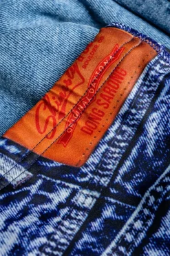 The Daytona Dong Sarong - Denim Print Swim Brief