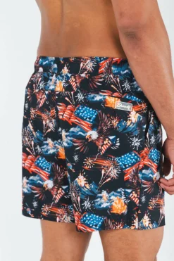 The Declaration - Americana Eagles Ball Hammock® Pouch 5" Swim Trunks