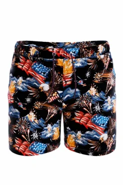 The Declaration - Americana Eagles Ball Hammock® Pouch 8" Swim Trunks