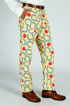 The Derby Delight - Horseshoe Suit Pants