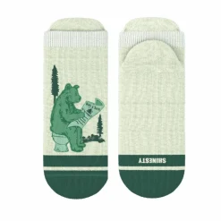 The Does A Bear - Green Toilet Bear Heel Hammock™ Ankle Socks