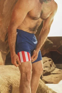 The Double Duty - American Flag Ball Hammock® 5 Inch Athletic Shorts