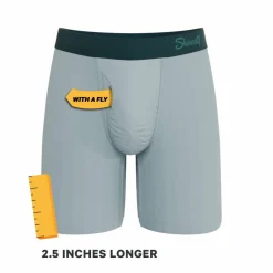 The Dry Ice - Muted Steel Blue Ball Hammock® Boxer - Long Leg