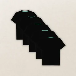 The Everyman™ Tee - Black 5 Pack - Mens Crew Neck T Shirt 5 Pack ft. Super Stupid-Soft™ Fabric