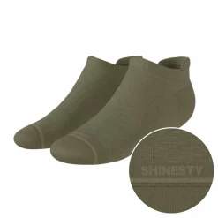 The Fields Of Green - Oil Green Heel Hammock™ Ankle Socks