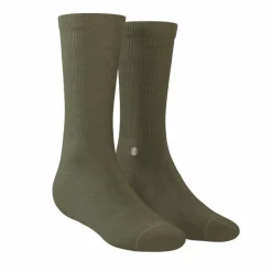 The Fields Of Green - Oil Green Heel Hammock™ Crew Socks