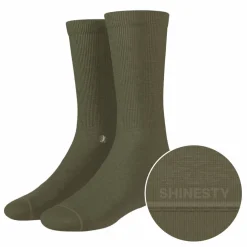 The Fields Of Green - Oil Green Heel Hammock™ Crew Socks