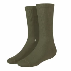The Fields Of Green - Oil Green Heel Hammock™ Crew Socks