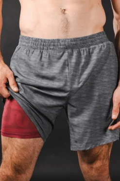 The Finish Line - Grey and Red Ball Hammock® 7 Inch Athletic Shorts