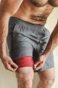 The Finish Line - Grey and Red Ball Hammock® 7 Inch Athletic Shorts