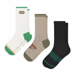 The Fisherman Three - Heel Hammock™ Crew Socks 3 Pack