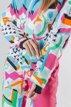 The Geodisiac - Retro Neon Curved Fit Women's One Piece Ski Suit