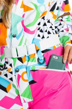 The Geodisiac - Retro Neon Women's One Piece Ski Suit