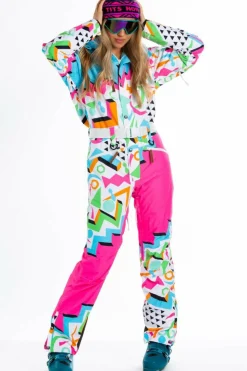 The Geodisiac - Retro Neon Women's One Piece Ski Suit