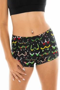 The Goodie Garland - Christmas Tinsel Busts Modal Boyshort Underwear
