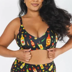 The Gotcha Sriracha - Hot Sauce Boob Hammock™ Plunge Bralette