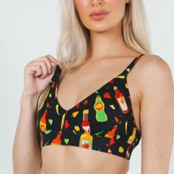 The Gotcha Sriracha - Hot Sauce Boob Hammock™ Plunge Bralette