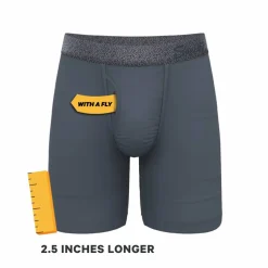 The Graphite - Tonal Grey Ball Hammock® Boxer - Long Leg