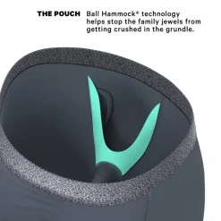 The Graphite - Tonal Grey Ball Hammock® Boxer - Long Leg