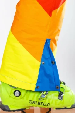 The Groovy Gondola - Orange Retro Swirl One Piece Ski Suit