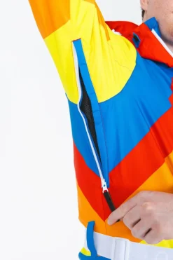 The Groovy Gondola - Orange Retro Swirl One Piece Ski Suit