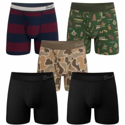 The Hide and Hunt - Ball Hammock® Pouch Boxer Briefs with Fly 5 Pack