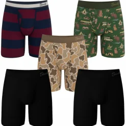 The Hide and Hunt - Long Leg Ball Hammock® Pouch Underwear With Fly 5 Pack