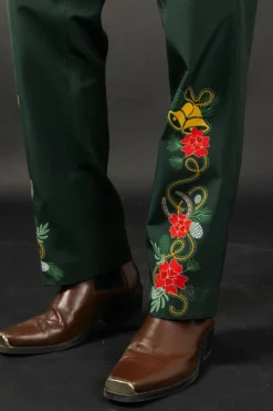 The Holiday Ham - Dark Green Holiday Placement Suit Pants