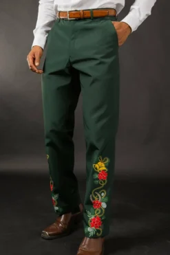 The Holiday Ham - Dark Green Holiday Placement Suit Pants
