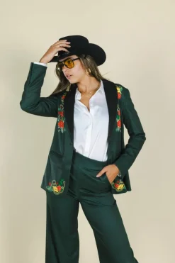 The Holiday Ham - Dark Green Holiday Placement Women's Suit