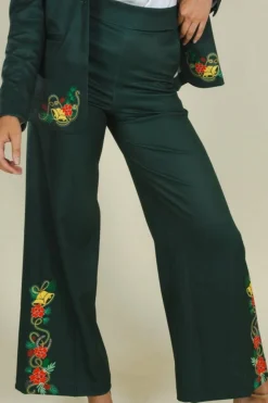 The Holiday Ham - Dark Green Holiday Placement Women's Suit Pants