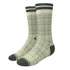 The Illusion - Green Pattern Heel Hammock™ Crew Socks