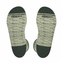 The Illusion - Green Pattern Heel Hammock™ Crew Socks