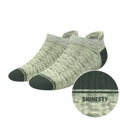 The Illusion - Green Pattern Heel Hammock™ Ankle Socks