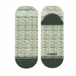 The Illusion - Green Pattern Heel Hammock™ Ankle Socks