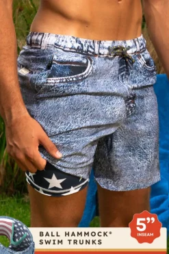 The Jacksonville Jort - Denim Ball Hammock® Pouch 5" Swim Trunks